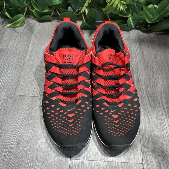 NIKE FREE TRAINER 5.0 Men's US Size 11 Red Black Running Sneaker 579809-601 - Picture 2 of 9